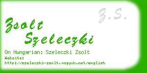 zsolt szeleczki business card